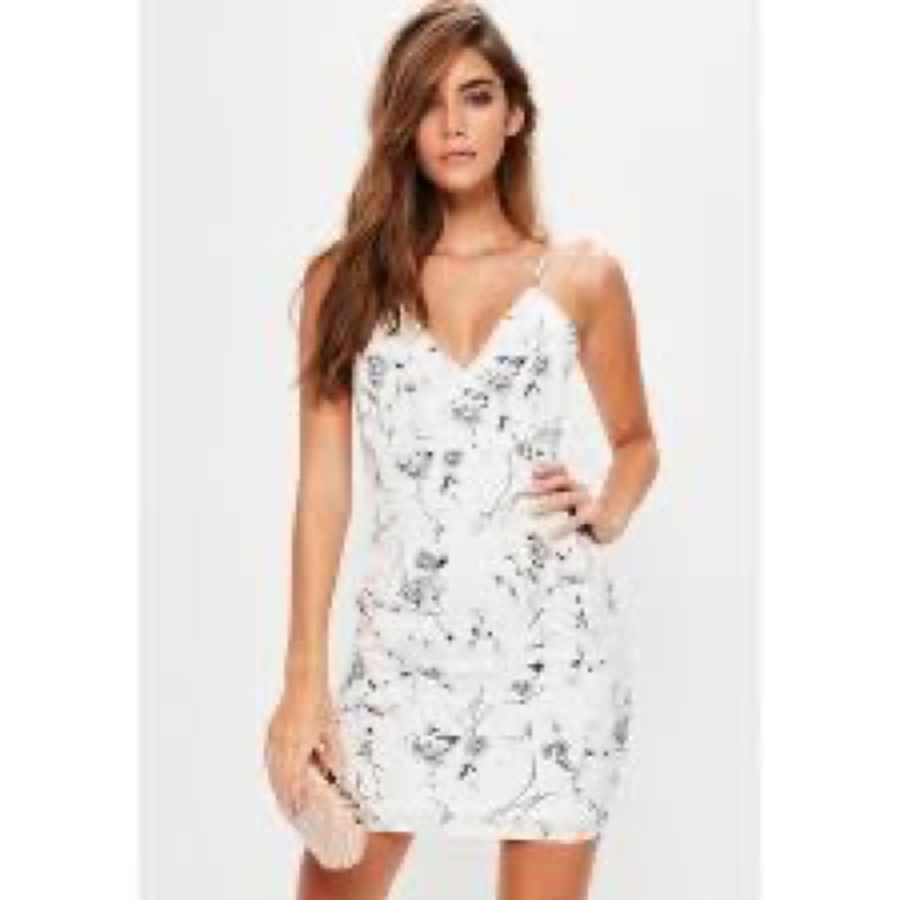 White floral summer dress